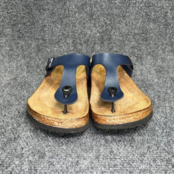 Birkenstock Gizeh Sandals Women's Size 10.5 Blue Birko-Flor Toe Post Flip Flops - Picture 2 of 11